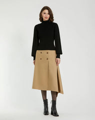 Black Ribbed Knit Balloon Sleeve Turtle Neck Sweater - FINAL SALE